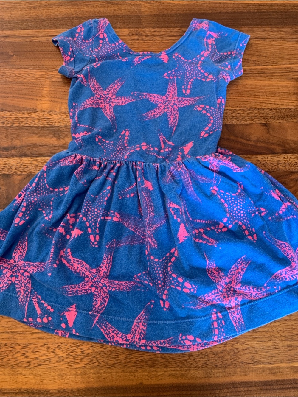 Bonds Baby Hipster Dress Pink Stampy Starfish 12-18M - VGUC